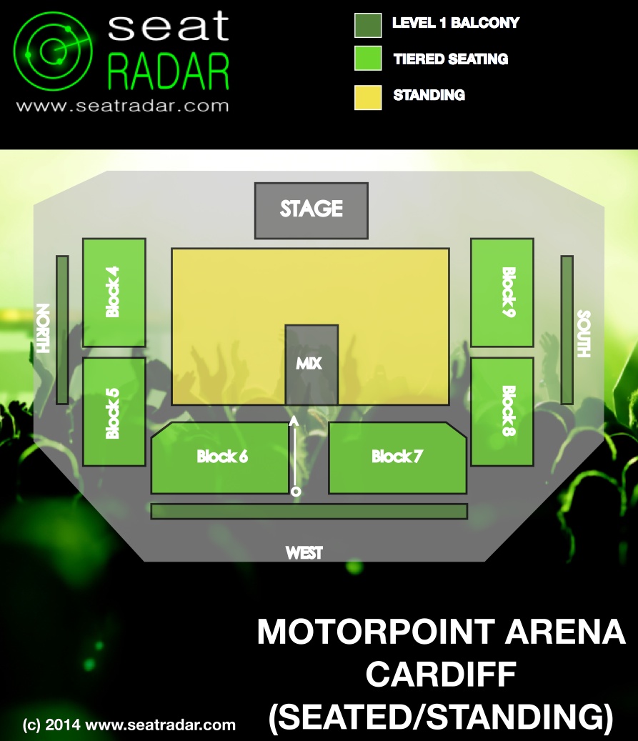 Motorpoint Arena (Cardiff) Seated:Standing