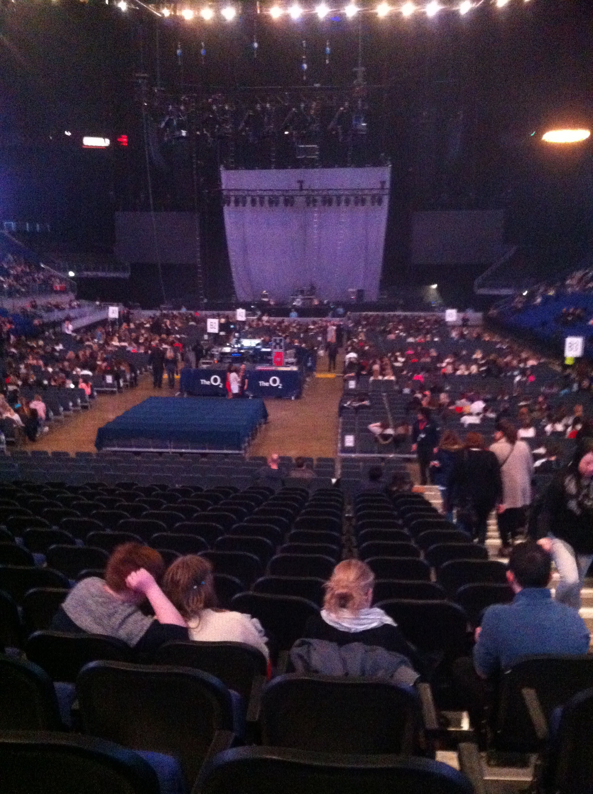 View from O2 Arena (London) Block 107 Row M Seat 211